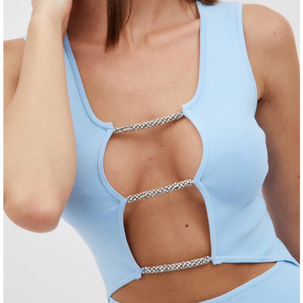 Christopher Esber Light Blue Cut-Out Dress - Picture 5 of 6